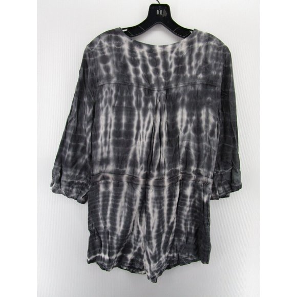 Cloth & Stone Romper Medium Tie Dye Wrap Belted Waist Tie Knit Preppy - Picture 8 of 13